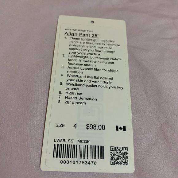 lululemon Align Pant 28” size 4 - Picture 3 of 3